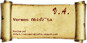 Vermes Abiáta névjegykártya